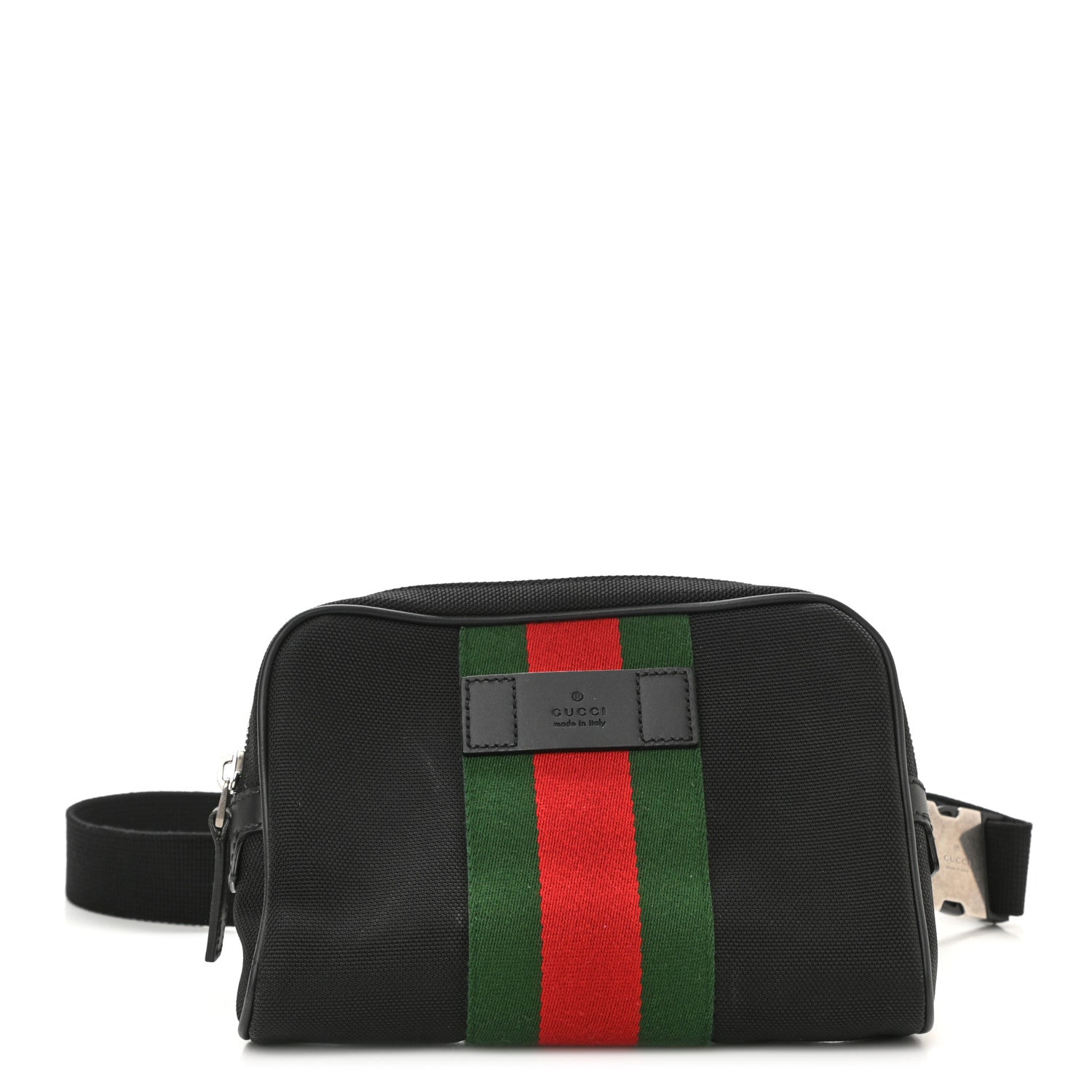 Gucci Canvas Web Slim Belt Bag Black 1 of 10