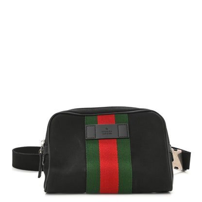 Gucci Canvas Web Slim Belt Bag Black 1 of 10