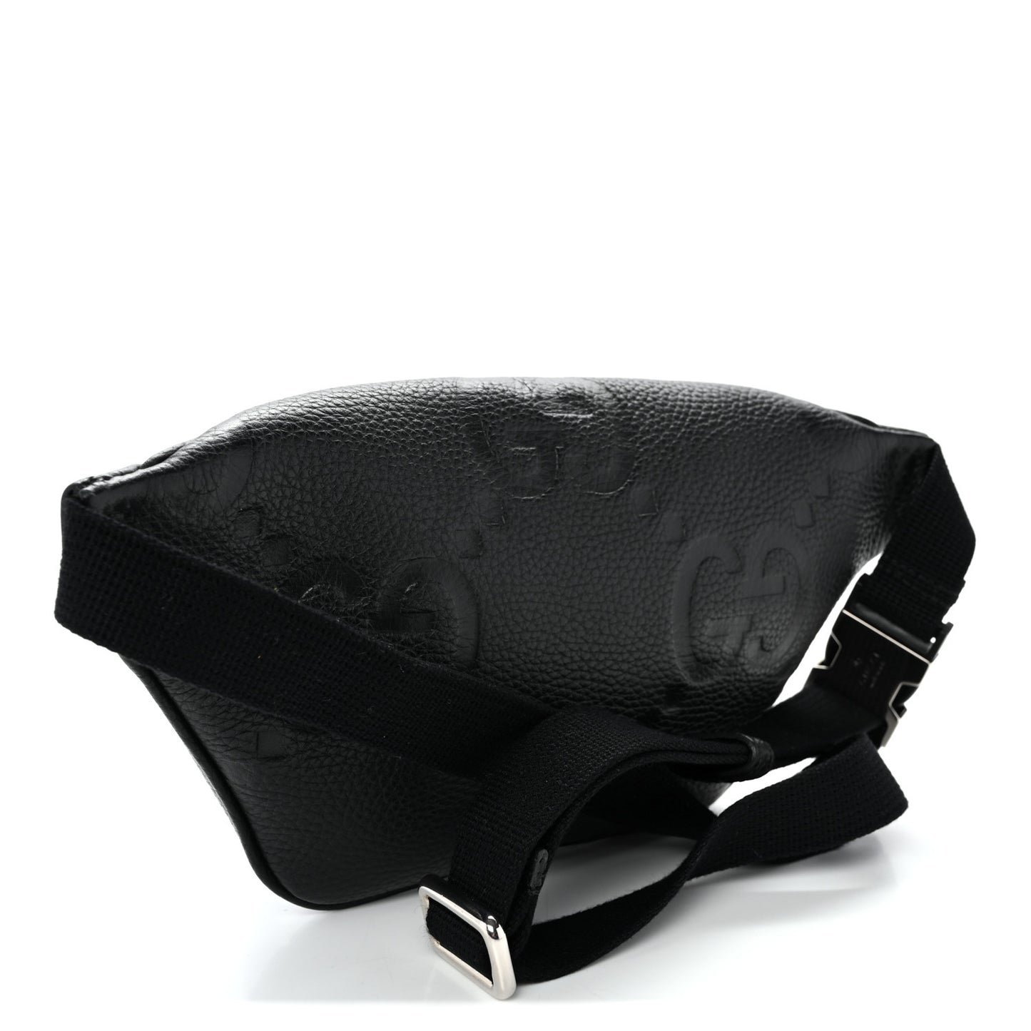 Piuma Calfskin Jumbo GG Embossed Small Belt Bag Black