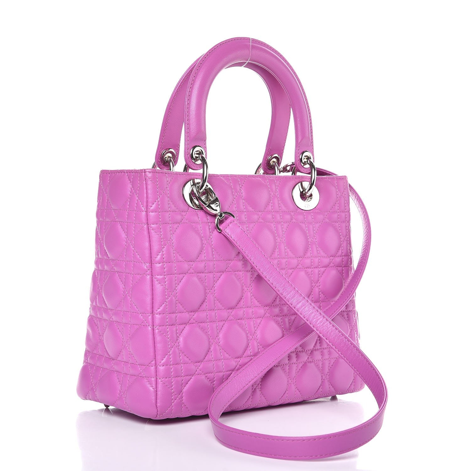 Christian Dior Lambskin Cannage Medium Lady Dior Purple 3 of 7