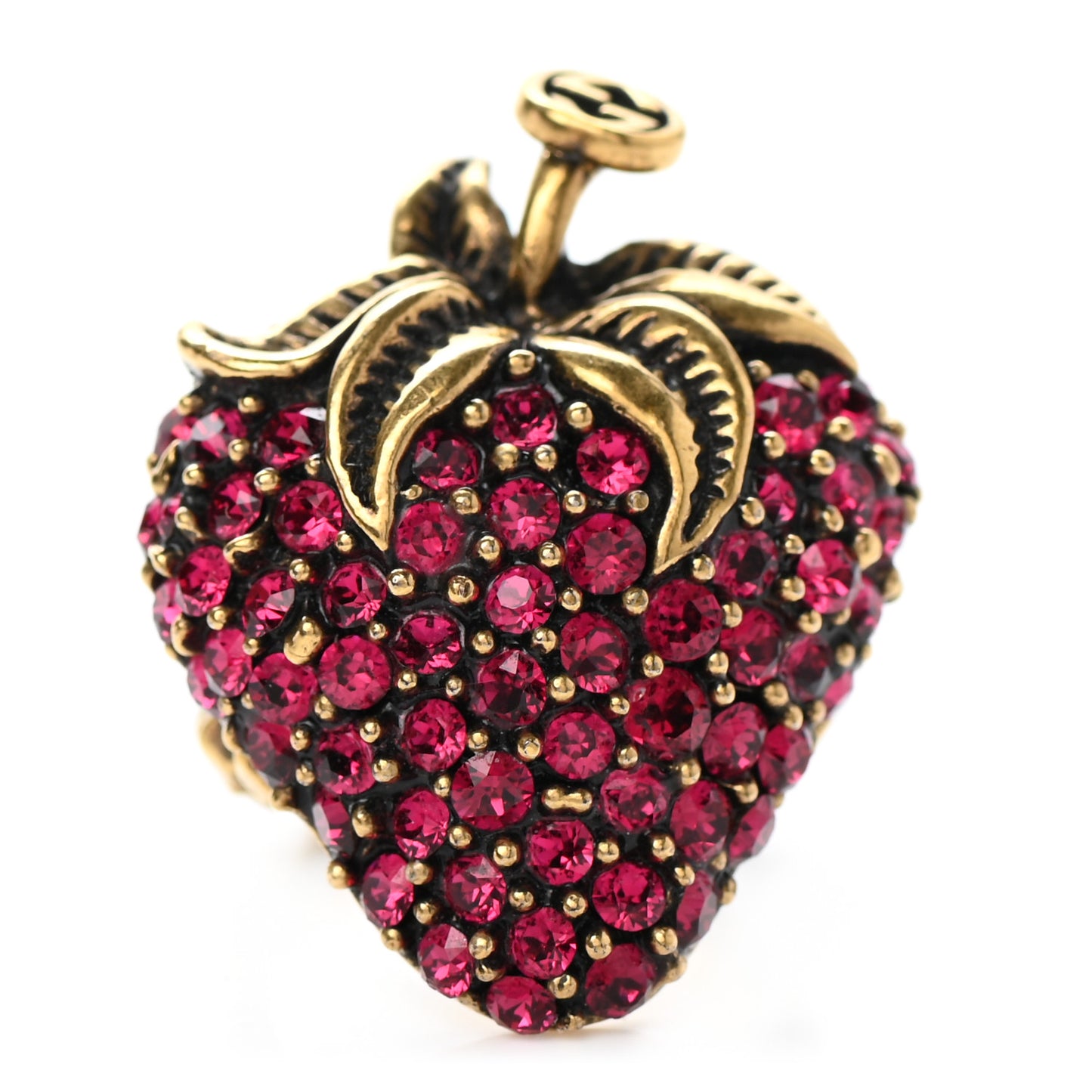 Crystal Strawberry Ring XS Red