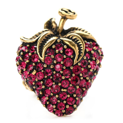 Gucci Crystal Strawberry Ring XS Red 1 of 7