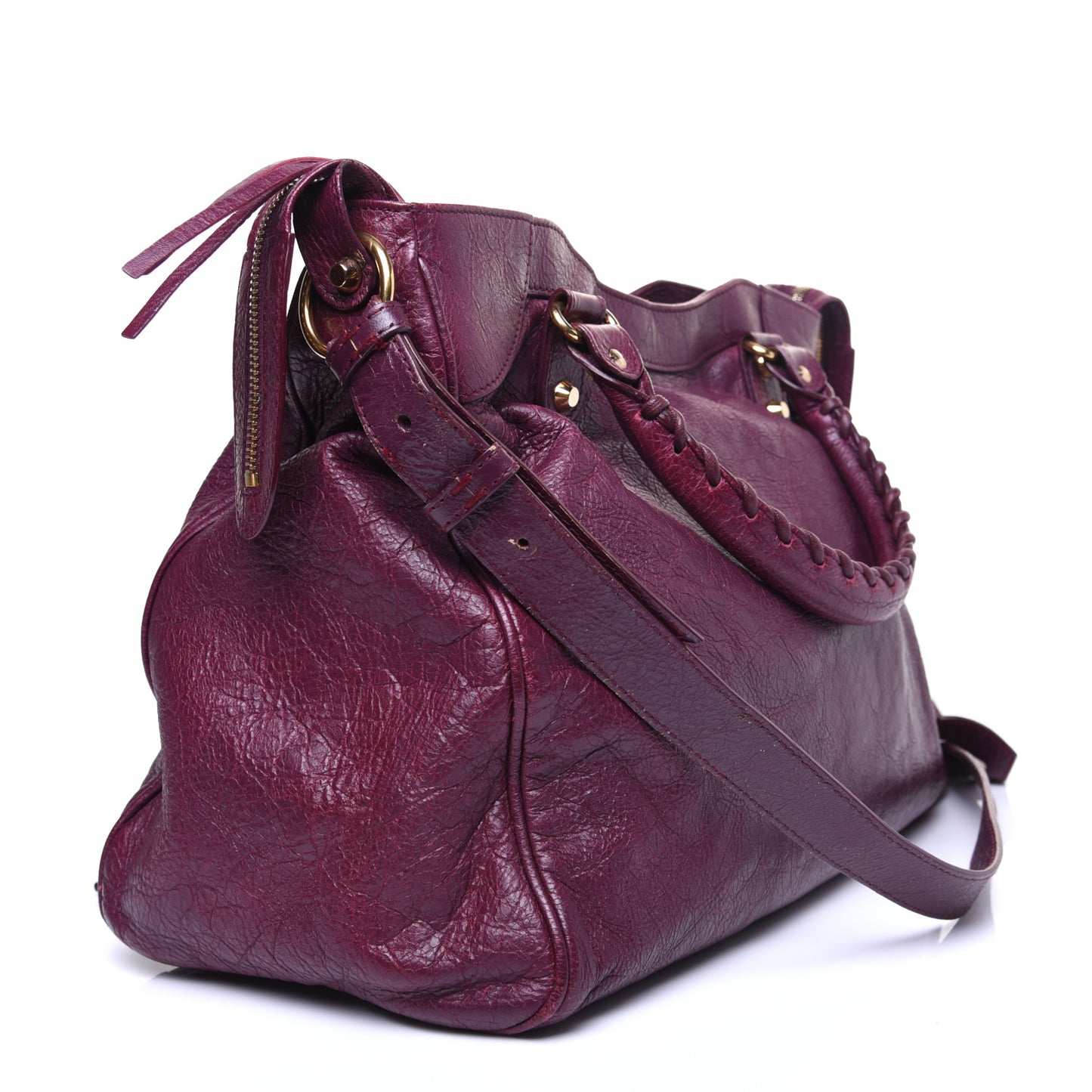 Lambskin Classic Gold Hardware Velo Violet Prune