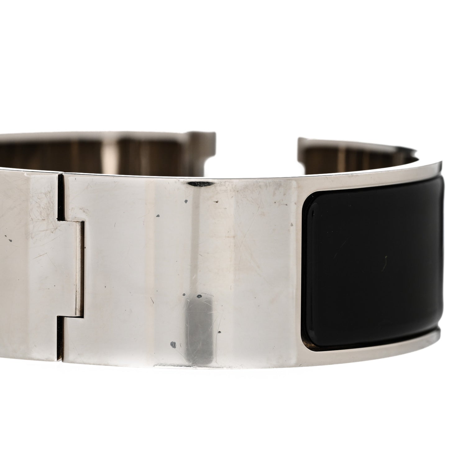 Enamel Wide Clic Clac H Bracelet GM Black