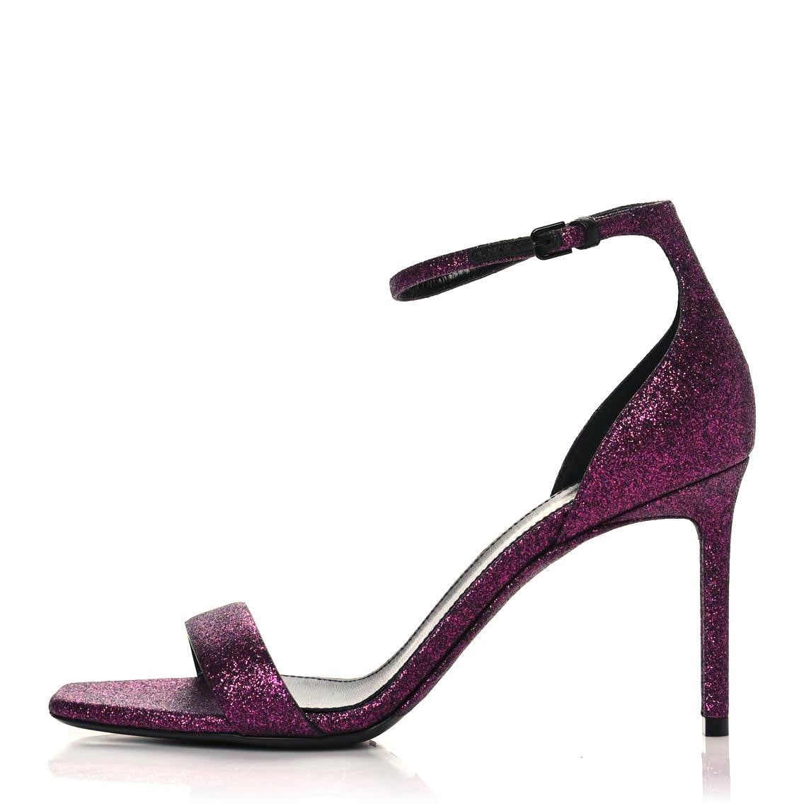 Glitter Amber 85 Ankle Strap Sandals 38 Fuchsia