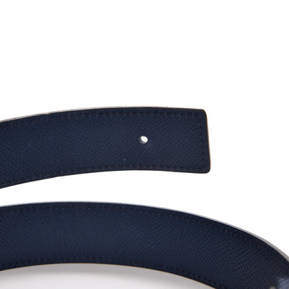 Hermes Swift Epsom 32mm Belt Strap 80 Etoupe Bleu de Malte 3 of 5