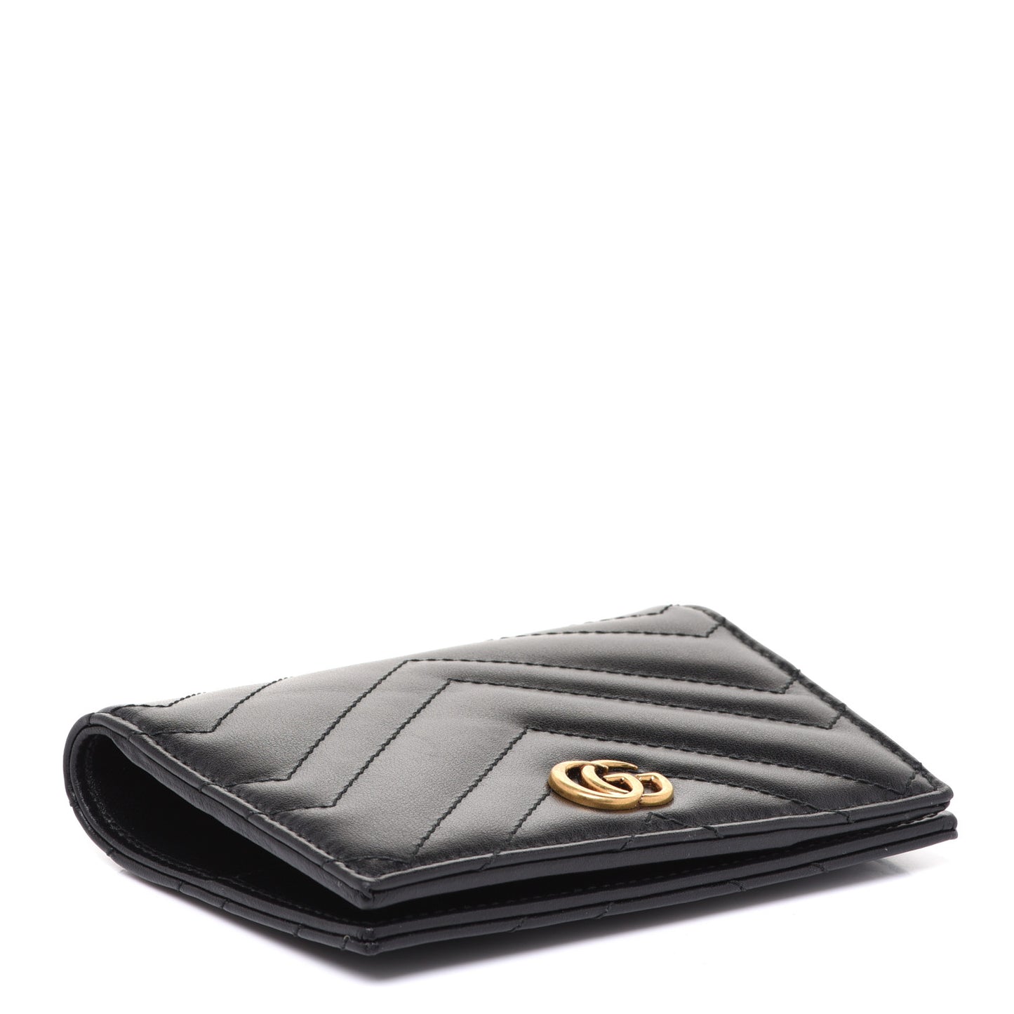 Calfskin Matelasse GG Marmont Passport Case Black