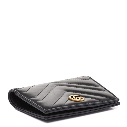 Gucci Calfskin Matelasse GG Marmont Passport Case Black 4 of 10