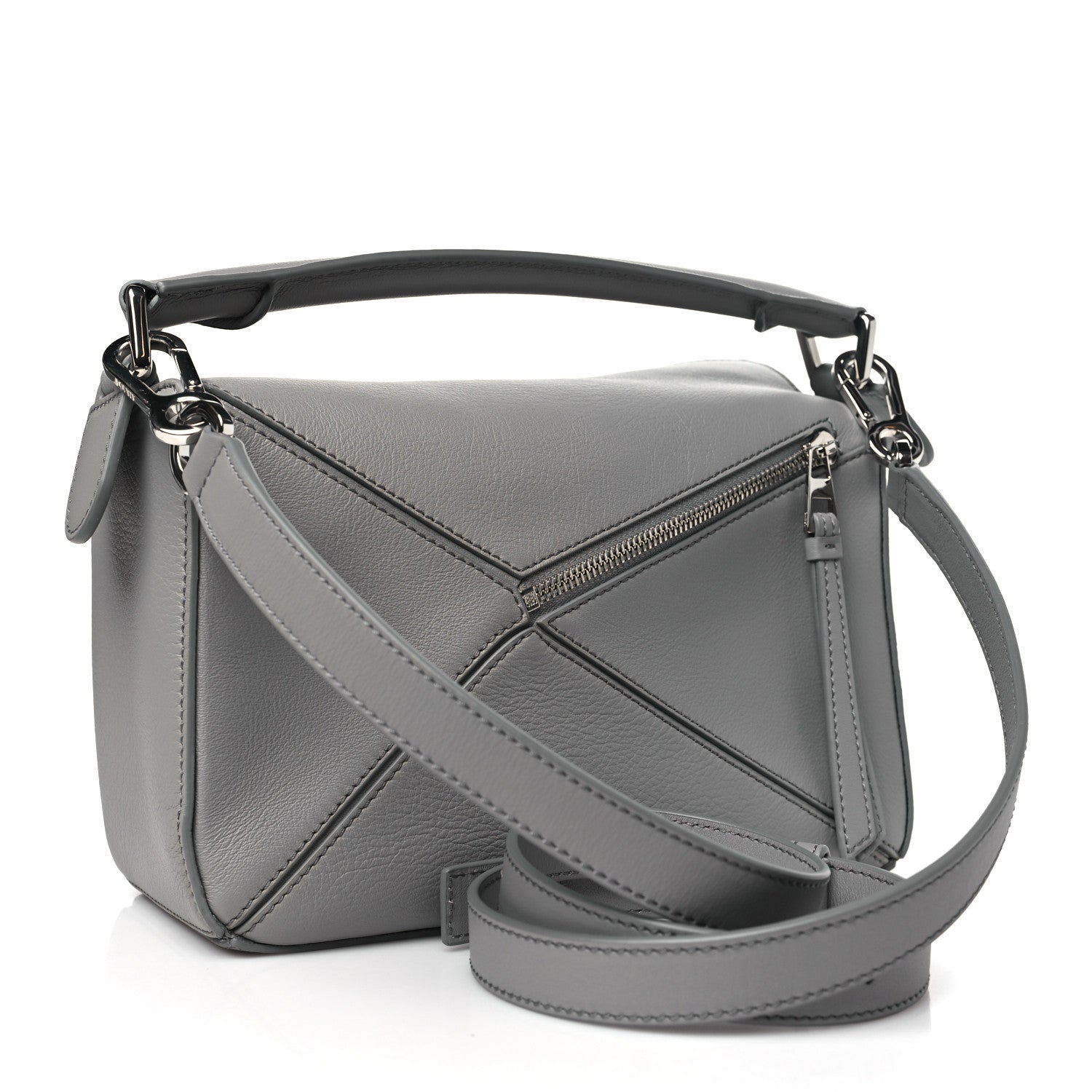 Loewe Calfskin Small Puzzle Bag Pearl Grey 3 of 10