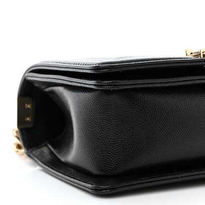 Chanel Caviar Chevron Quilted Small Boy Flap Black 10 of 12