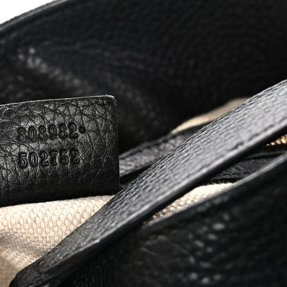 Gucci Pebbled Calfskin Medium Soho Chain Shoulder Bag Black 7 of 15