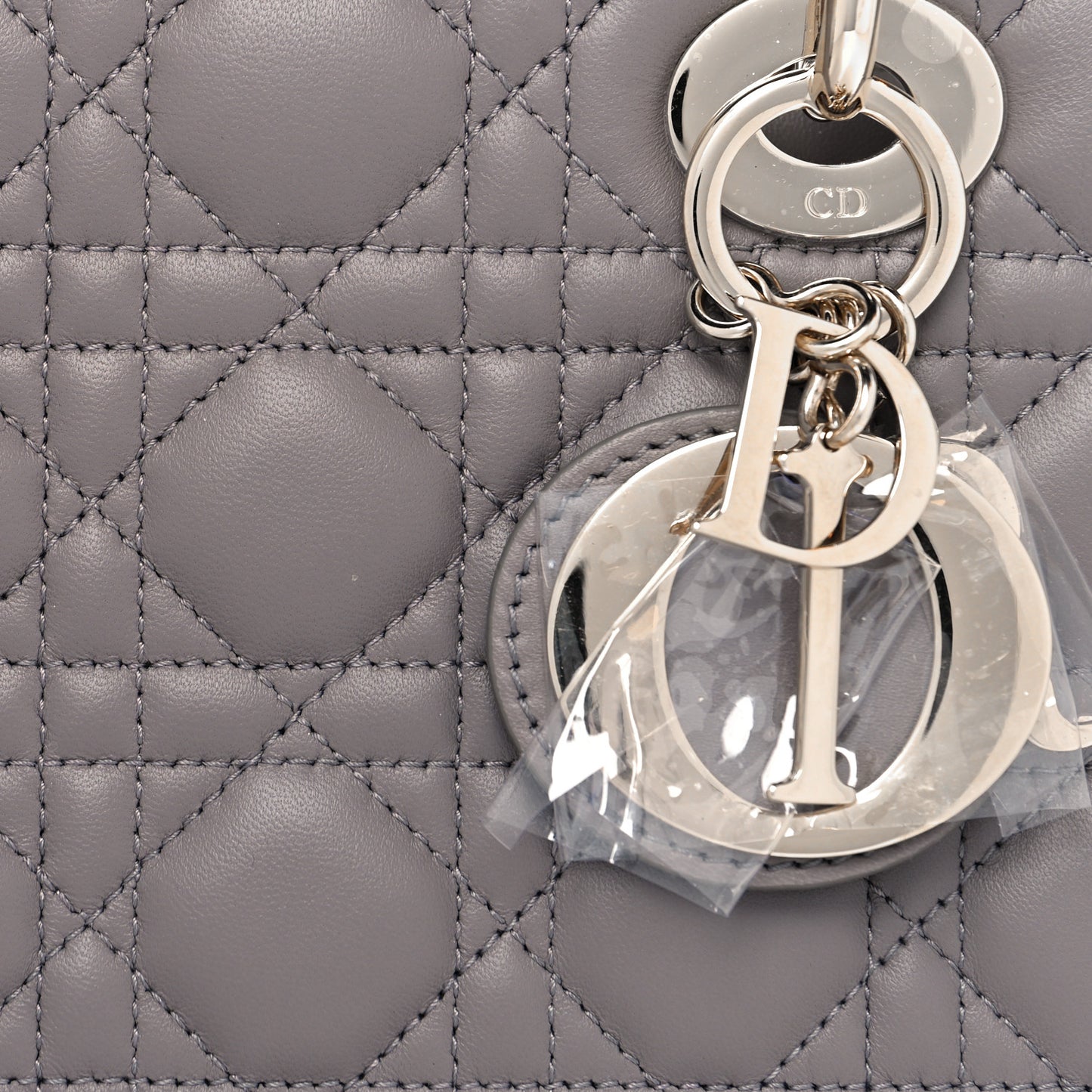 Lambskin Cannage Small My ABCDior Lady Dior Grey