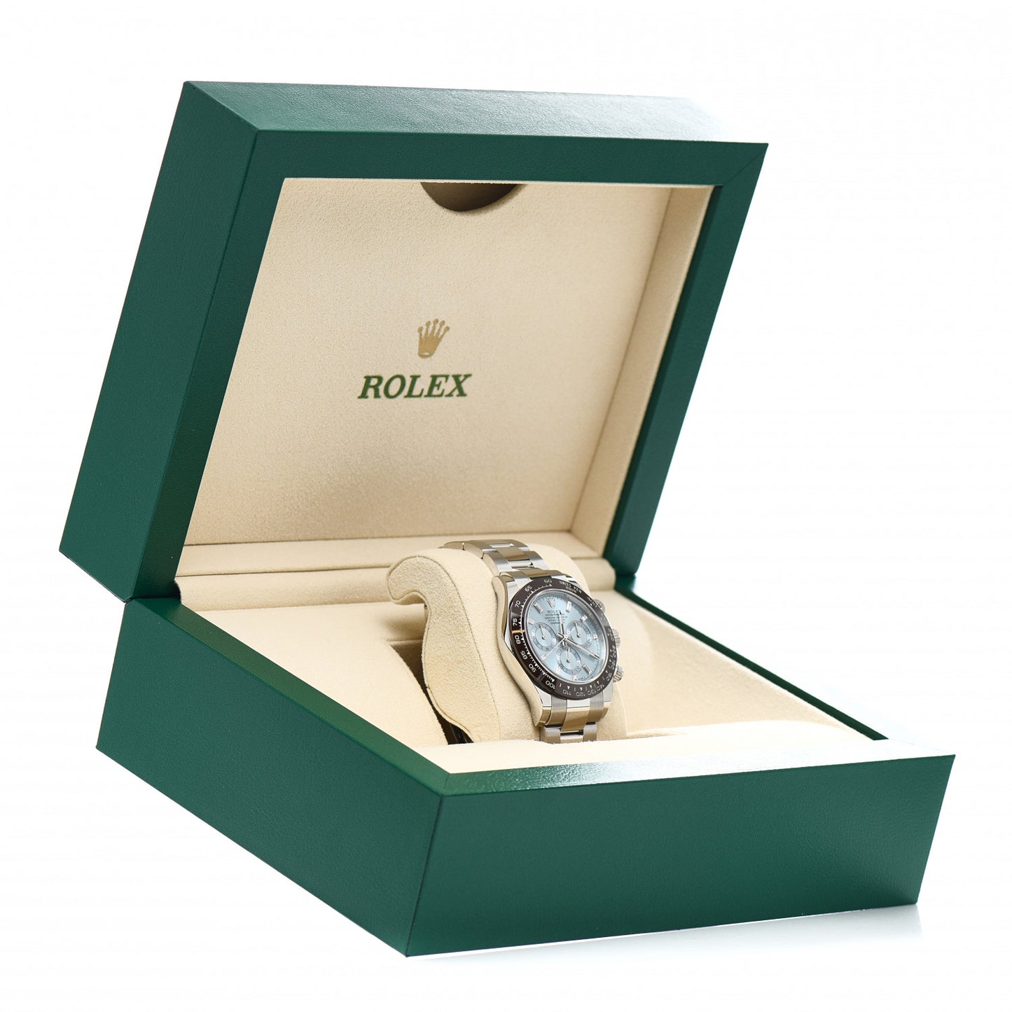 Platinum Diamond Baguette 40mm Oyster Perpetual Cosmograph Daytona Watch Ice-Blue 116506