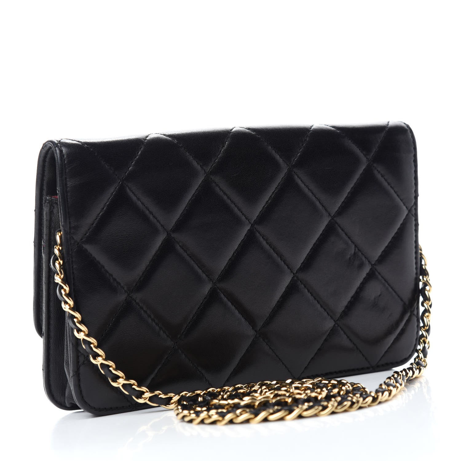 Chanel Lambskin Quilted Golden Class Wallet on Chain WOC Black 3 of 11