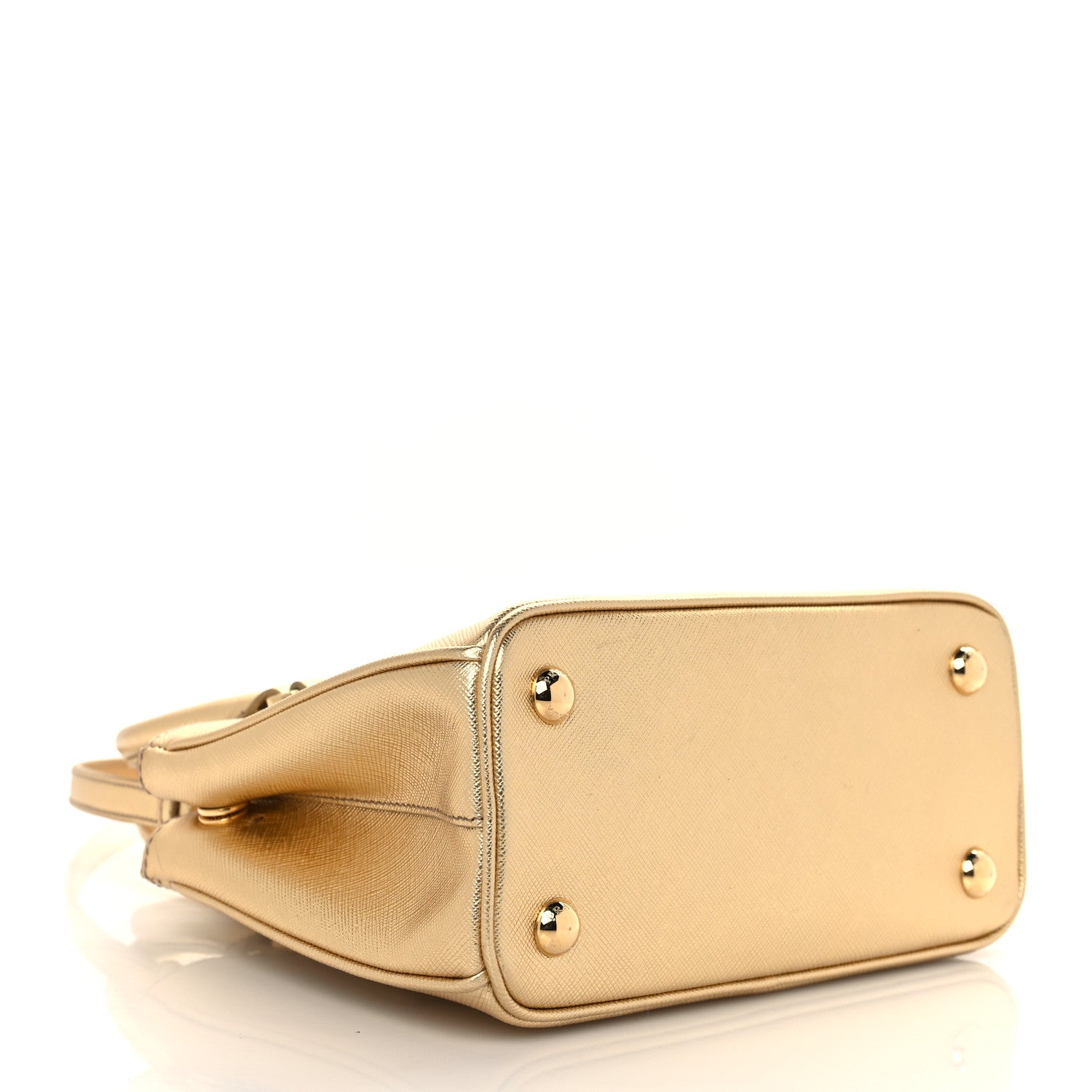 Prada Saffiano Lux Mini Galleria Double Zip Tote Platino 2 of 4