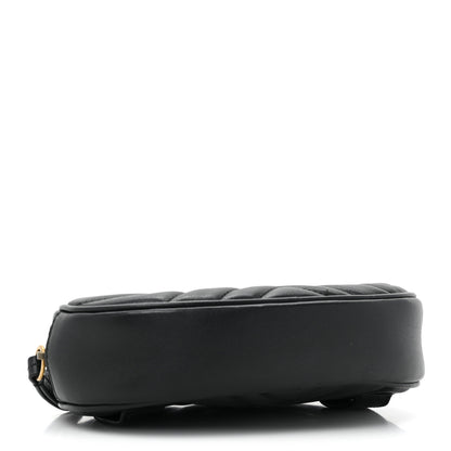 Gucci Calfskin Matelasse GG Marmont Belt Bag 75/30 Black 4 of 10