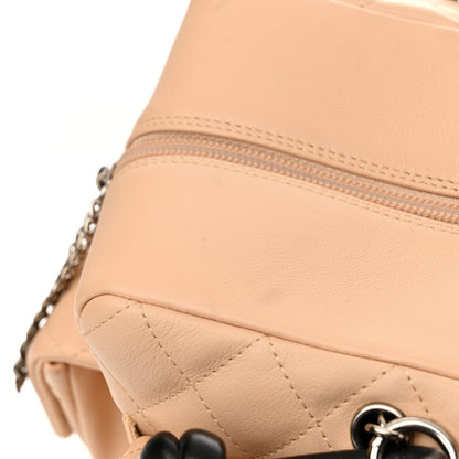 Chanel Calfskin Quilted Large Cambon Multipocket Reporter Beige Black 11 of 11