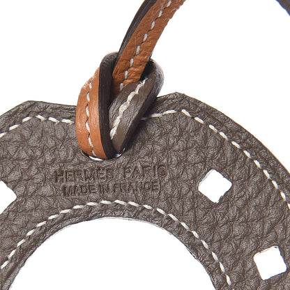 Hermes Togo Paddock Horseshoe Bag Charm Etain Gold 3 of 3