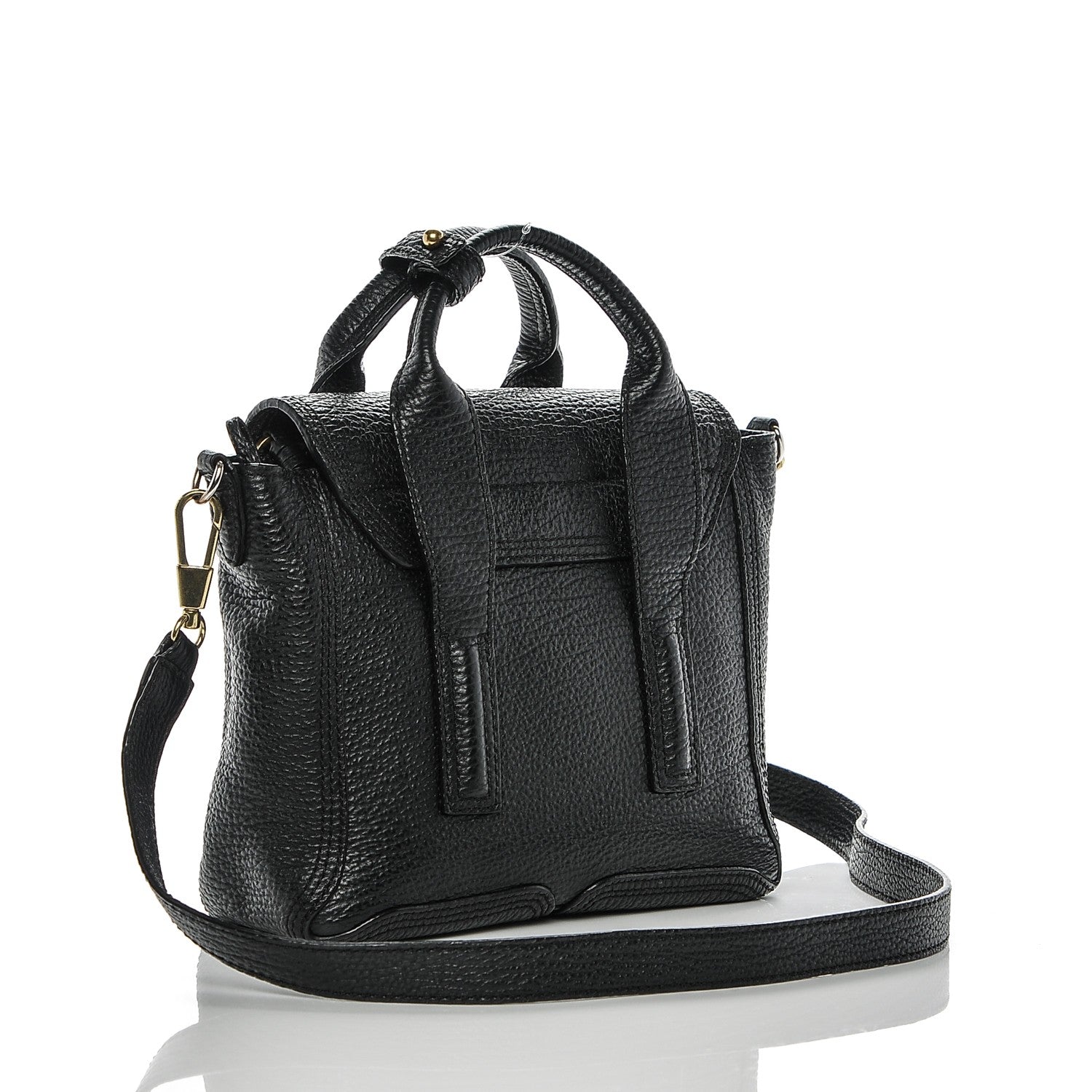 3.1 Phillip Lim 3.1 Textured Calfskin Mini Pashli Satchel Black 3 of 6