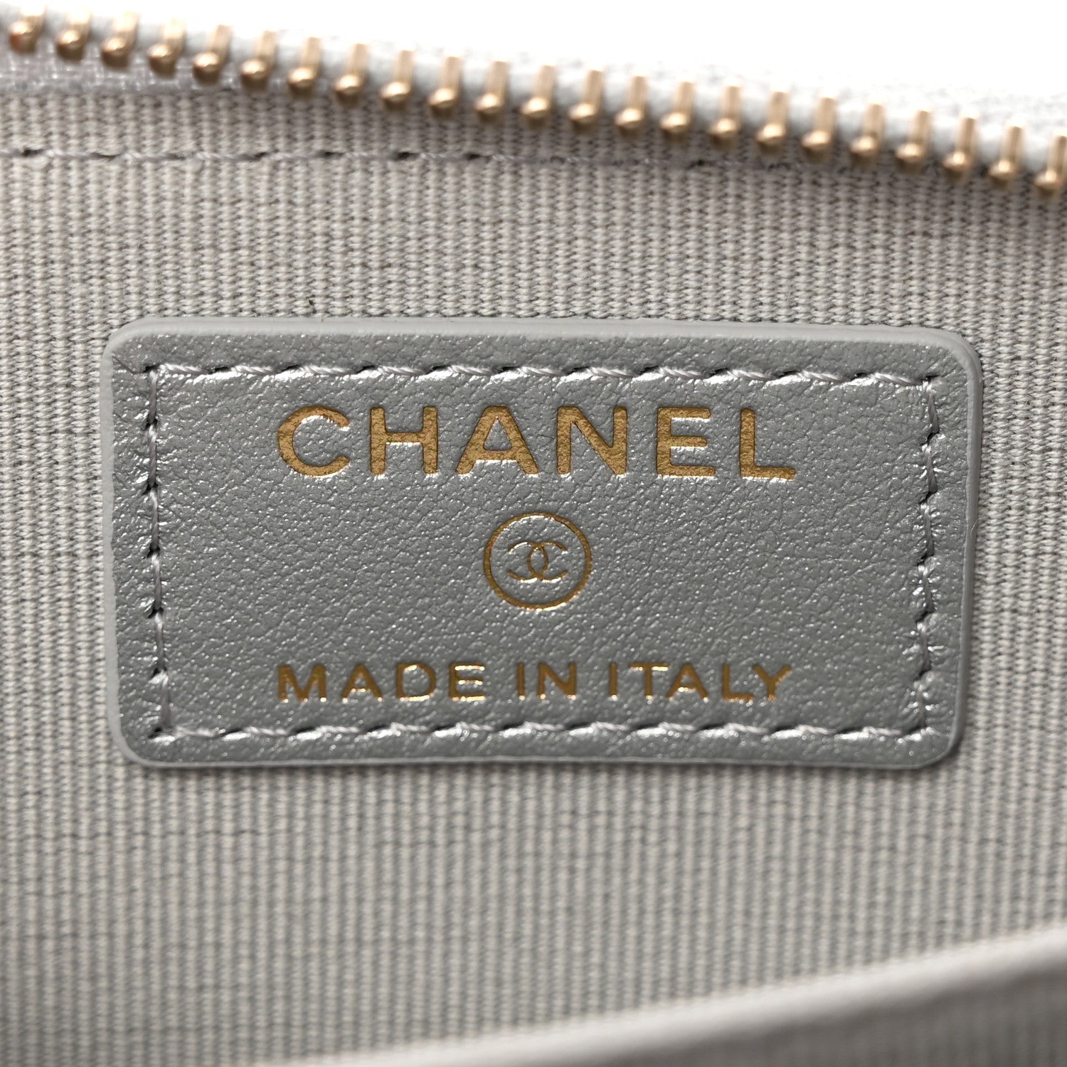 Chanel Metallic Lambskin Quilted Chanel 19 Zip Around Coin Purse Wallet Silver 6 of 7