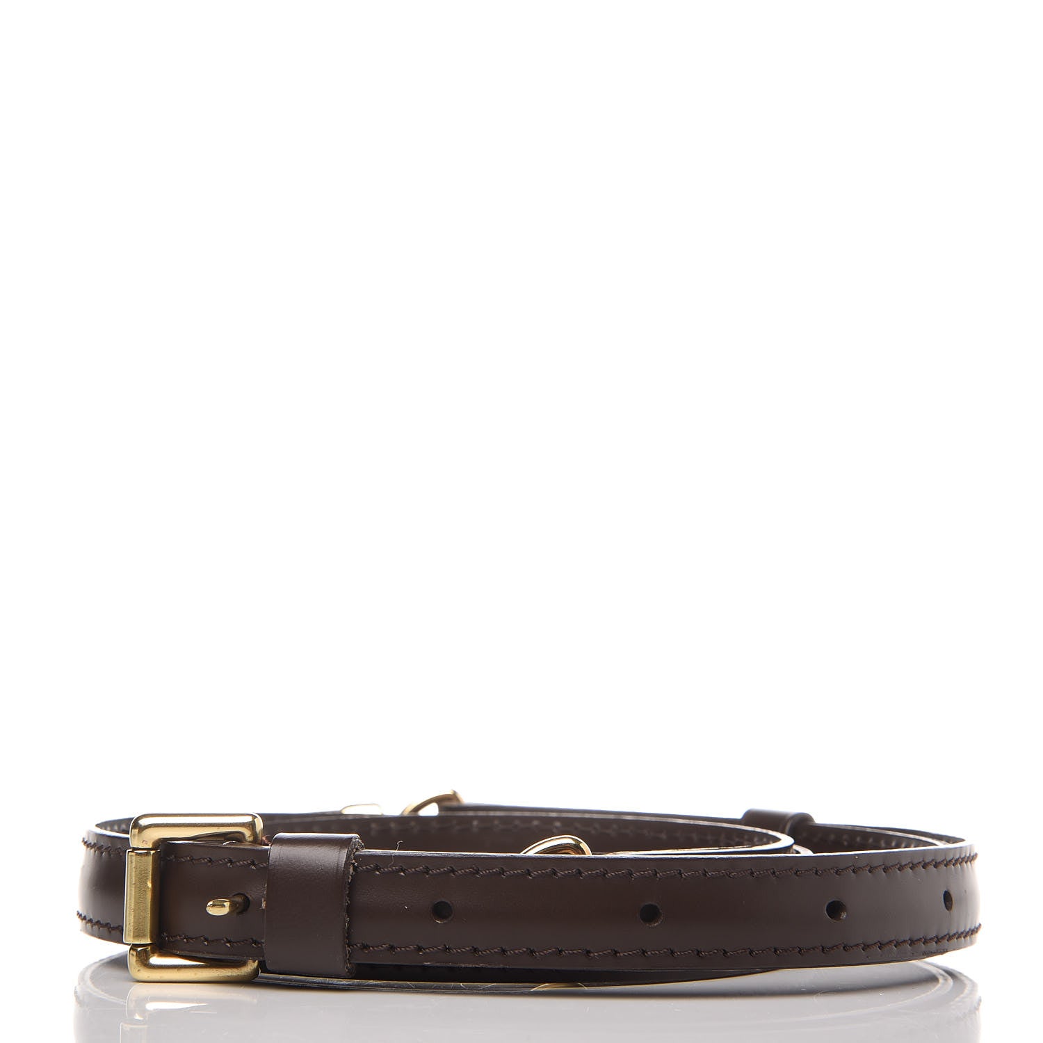 Louis Vuitton Calfskin 16mm Shoulder Strap Brown 2 of 3