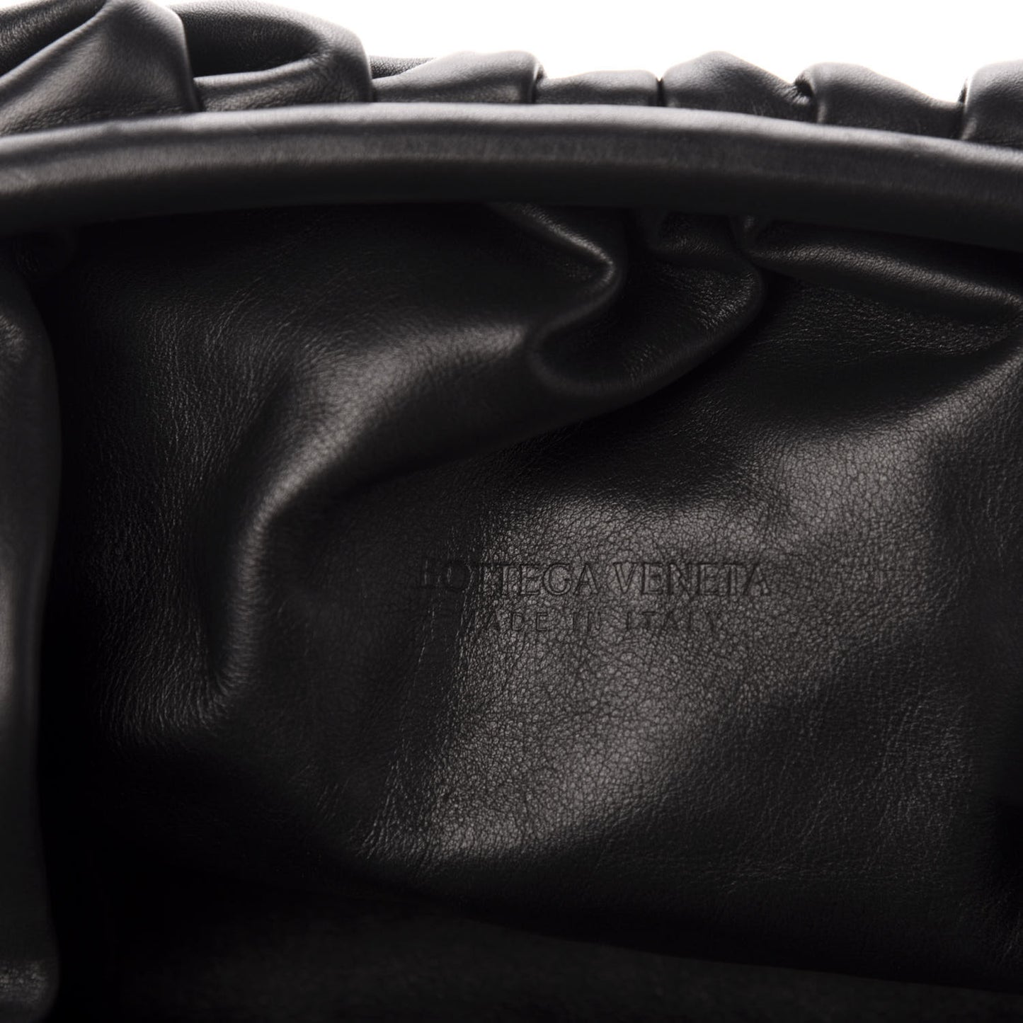 Smooth Butter Calf The Pouch Oversized Clutch Black