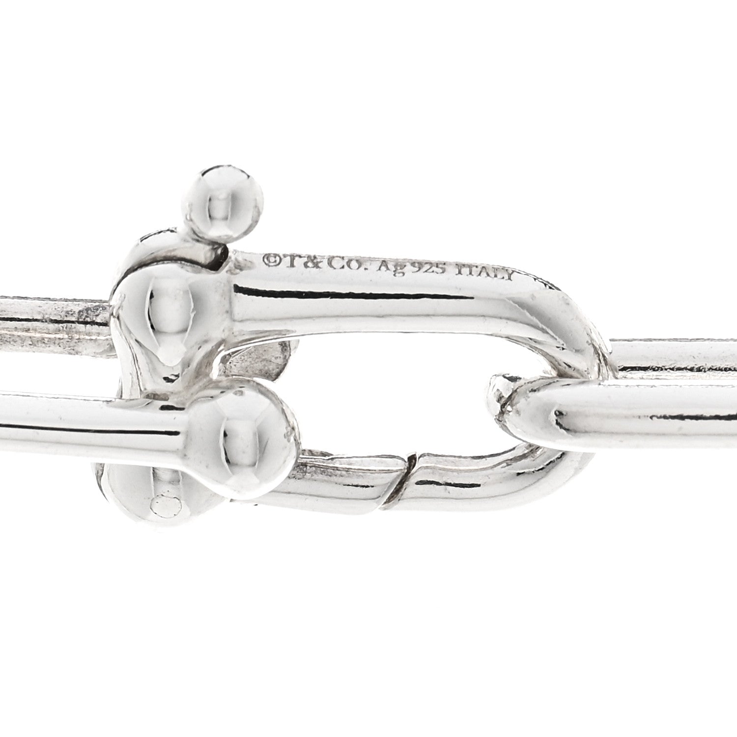 Tiffany Sterling Silver HardWear Graduated Link Necklace 4 of 5