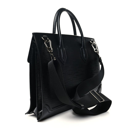 Versace Legno Calfskin Palazzo Top Handle Briefcase Black 2 of 13