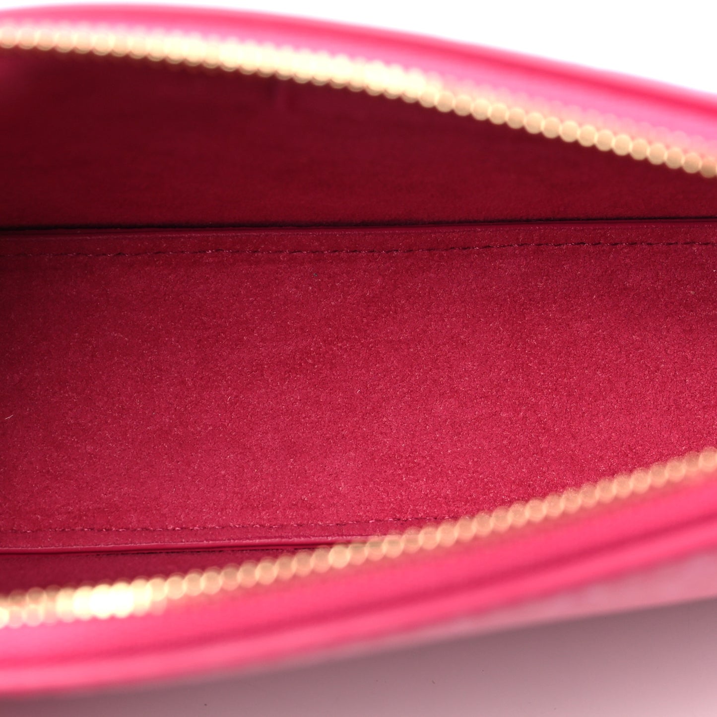 Calfskin Nanogram Embossed Lexington Pouch Rose