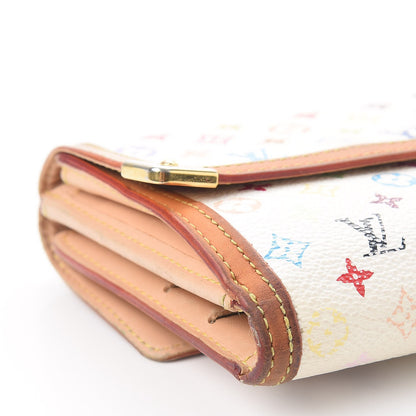 Louis Vuitton Monogram Multicolor Porte-Monnaie Billets Wallet White 24 of 28