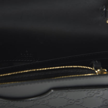 Gucci Guccissima Signature Bowy Chain Wallet Black 8 of 10