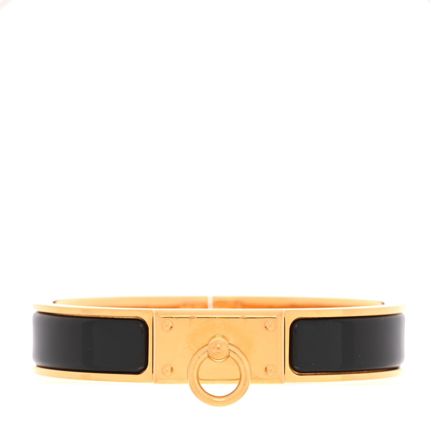 Hermes Enamel Clic Anneau Bracelet GM Black 1 of 5