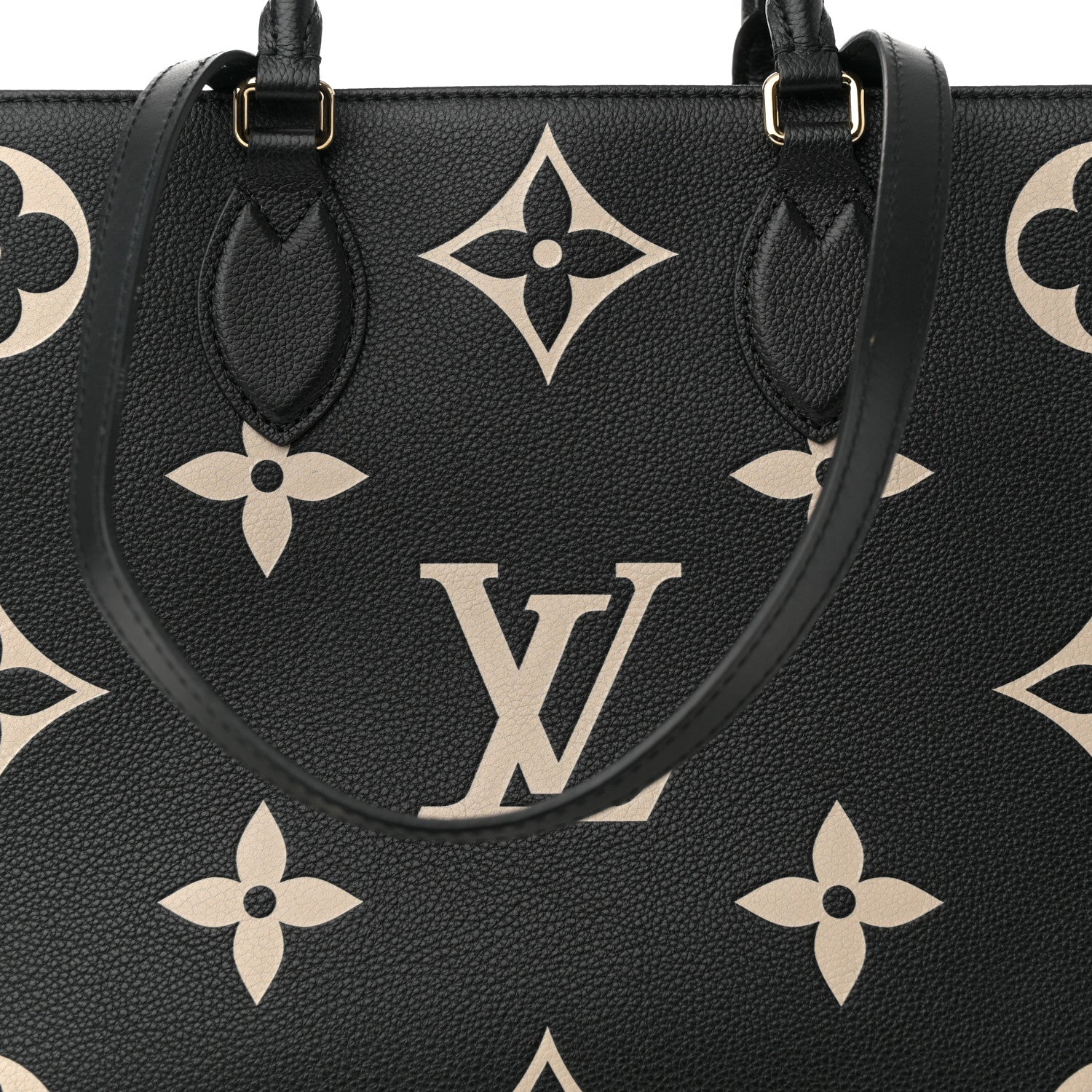Louis Vuitton Empreinte Monogram Giant Onthego MM Black Beige 7 of 9