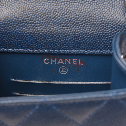 Chanel Caviar Quilted Extra Mini Wallet On Chain WOC Blue 6 of 11