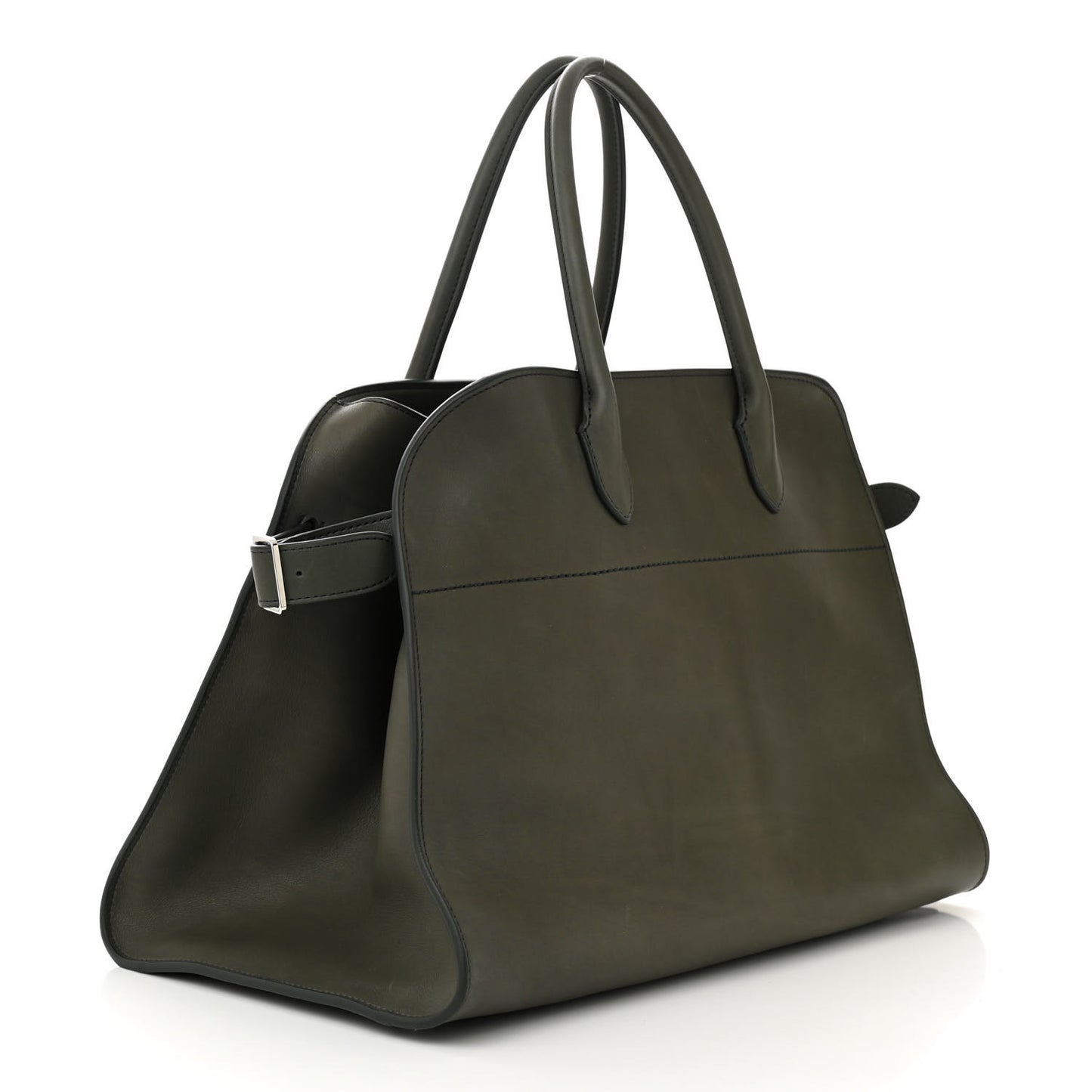 Polished Saddle Calfskin Soft Margaux 15 Koala Grey