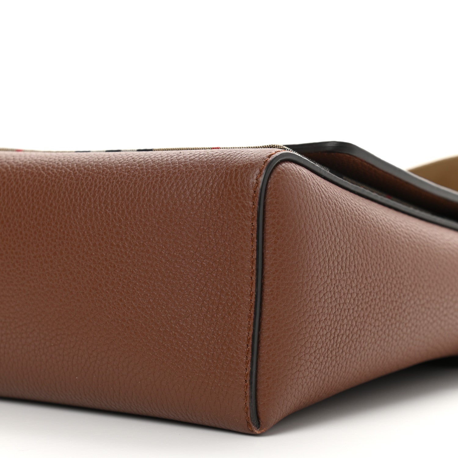 Burberry Calfskin Vintage Check Note Crossbody Bag Tan 9 of 11