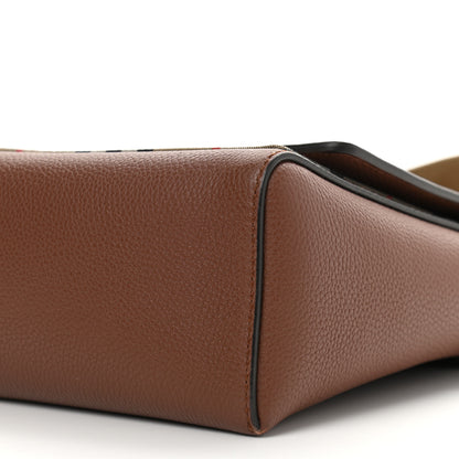 Burberry Calfskin Vintage Check Note Crossbody Bag Tan 9 of 11