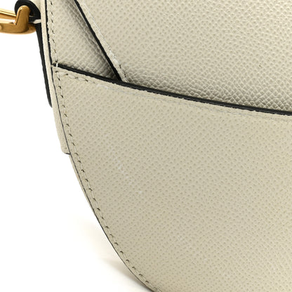 Christian Dior Grained Calfskin Saddle Bag White 18 of 19
