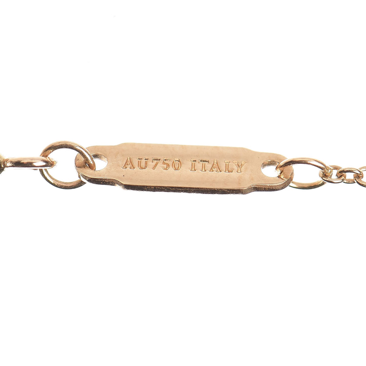 18K Yellow Gold Large T Smile Pendant Necklace