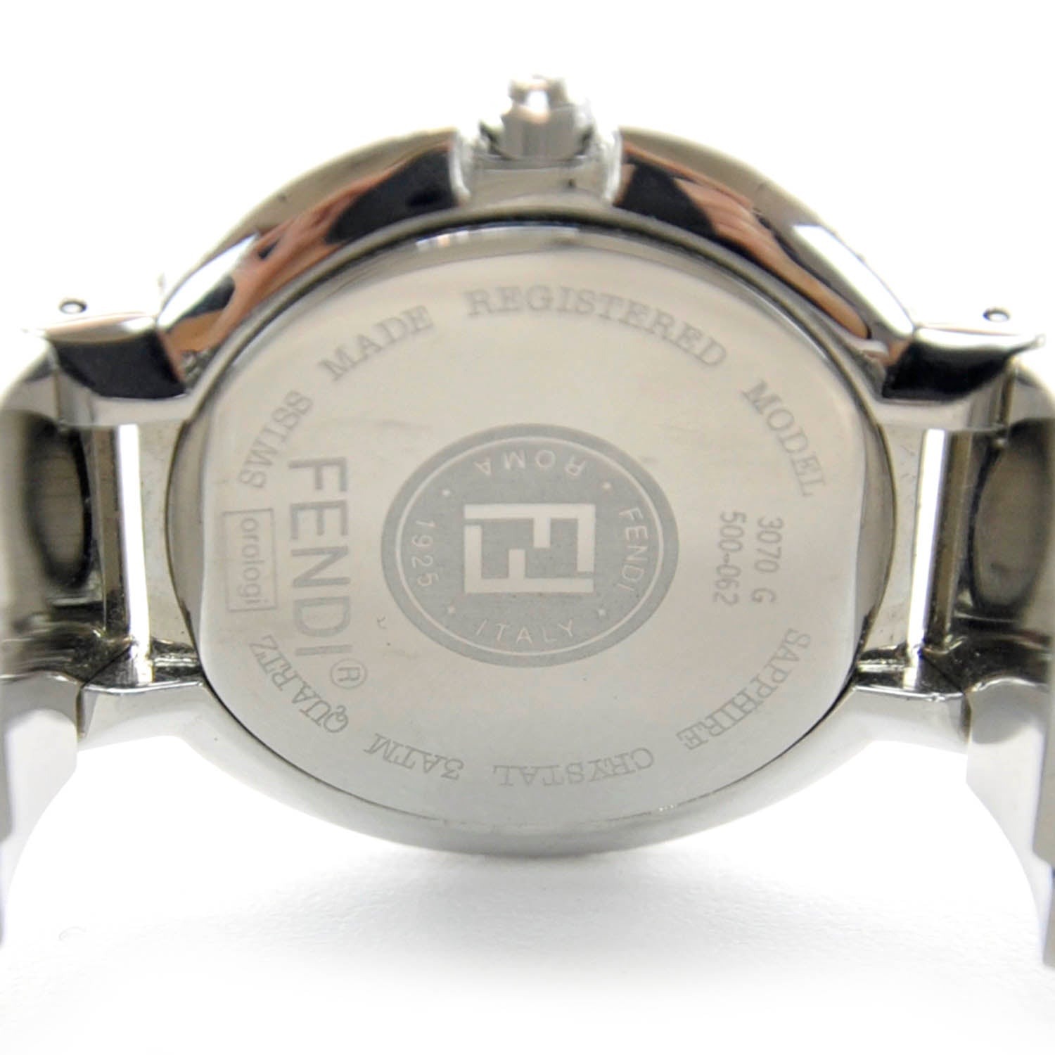 Fendi Stainless Steel Diamond Bezel Blue Mother of Pearl 35mm Orologi Quartz Watch 6 of 7