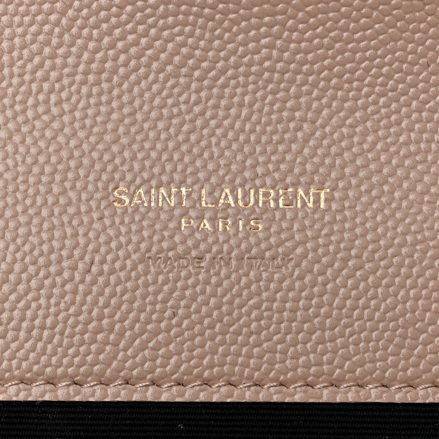 Saint Laurent Grain De Poudre Matelasse Chevron Monogram Envelope Clutch Dark Beige 6 of 11