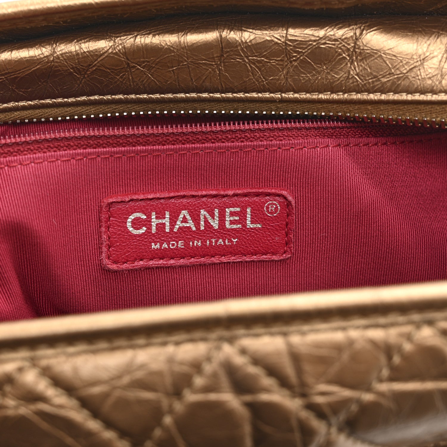 Chanel Metallic Aged Calfskin Quilted Medium Gabrielle  Bronze 6 of 10