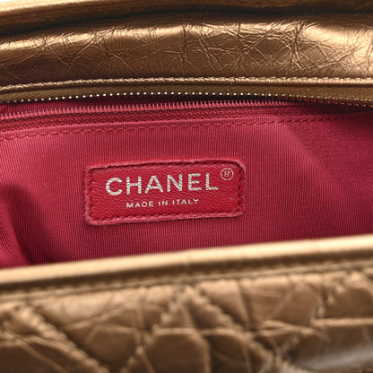 Chanel Metallic Aged Calfskin Quilted Medium Gabrielle  Bronze 6 of 10
