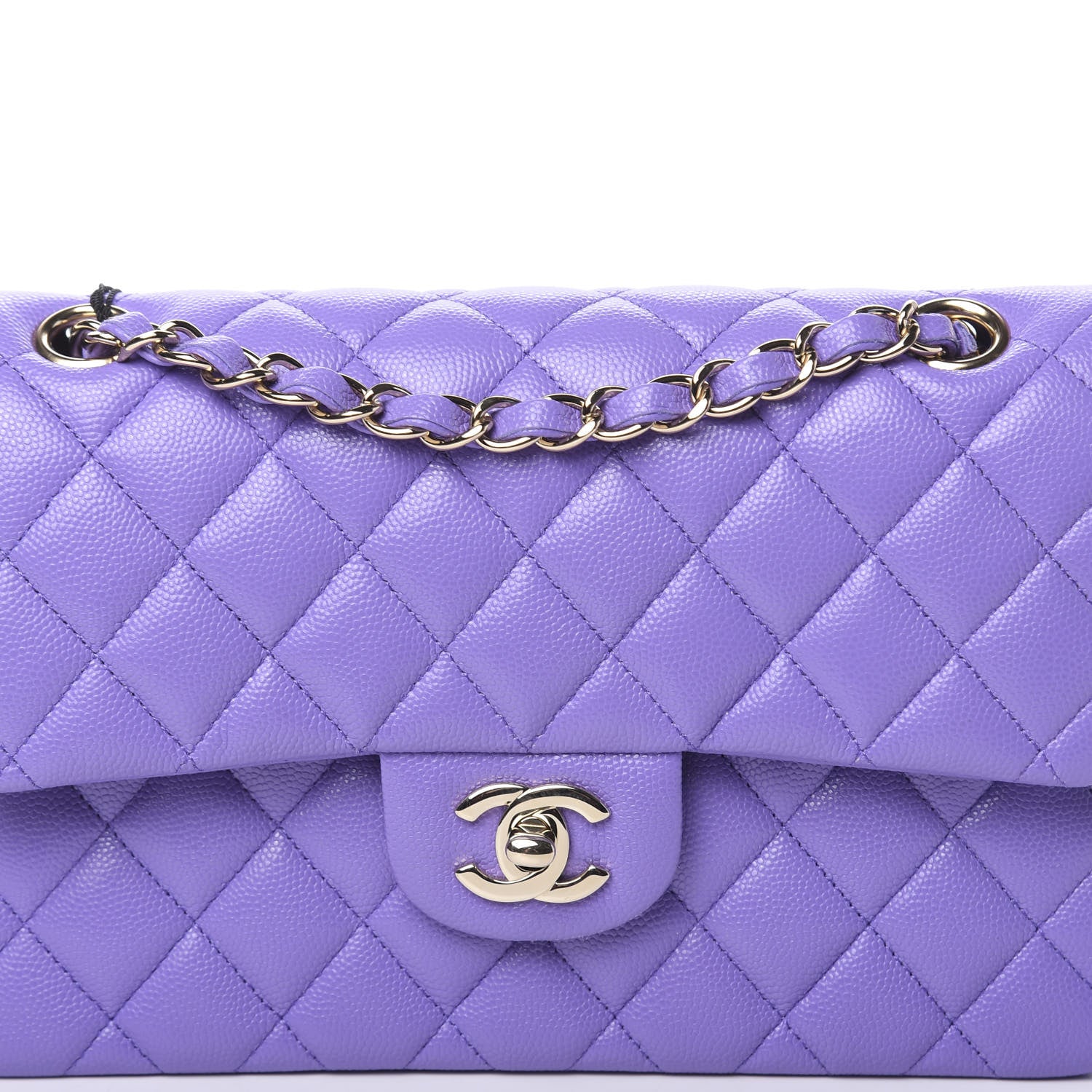 Chanel Caviar Quilted Small Double Flap Purple 10 of 11