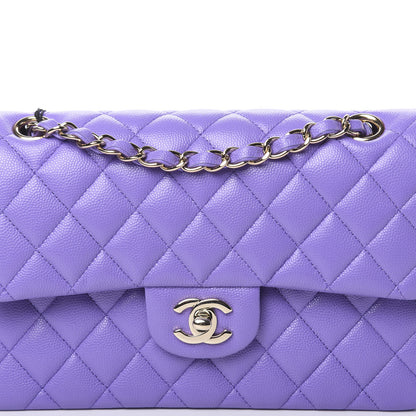 Chanel Caviar Quilted Small Double Flap Purple 10 of 11