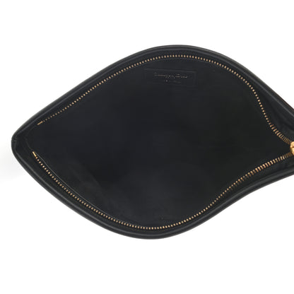 Christian Dior Calfskin Medium Diordouble Zip Pouch Black 5 of 9
