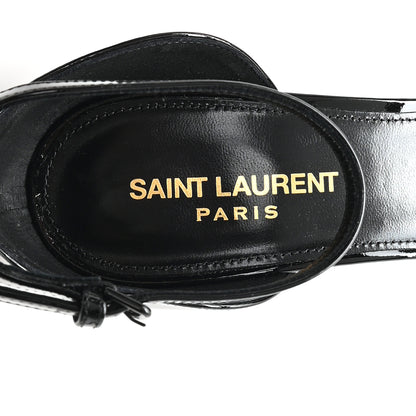 Saint Laurent Patent Calfskin Opyum 85 Sandals 38.5 Black 8 of 9