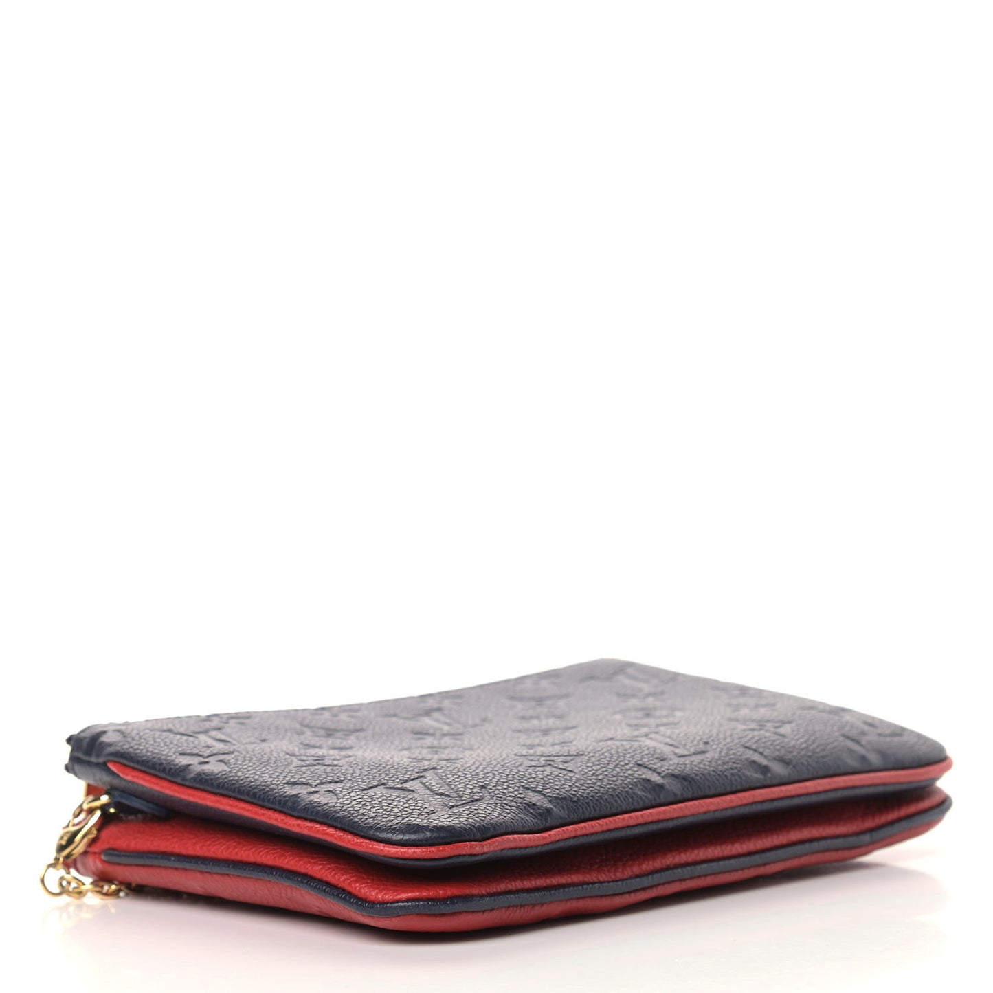 Empreinte Double Zip Pochette Marine Rouge