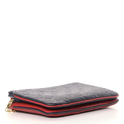 Louis Vuitton Empreinte Double Zip Pochette Marine Rouge 4 of 11