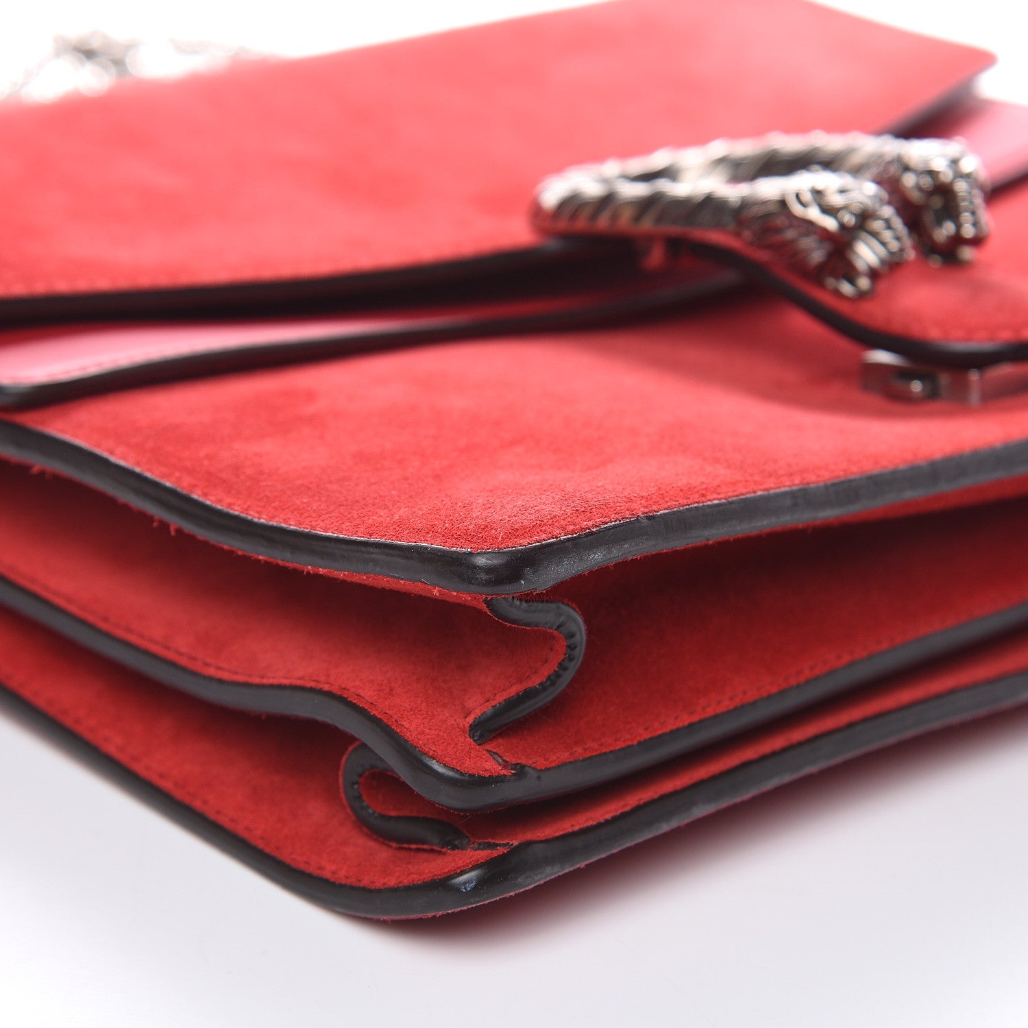 Gucci Suede Vitello Velvet Medium Dionysus Shoulder Bag Vulcanic Red 8 of 14